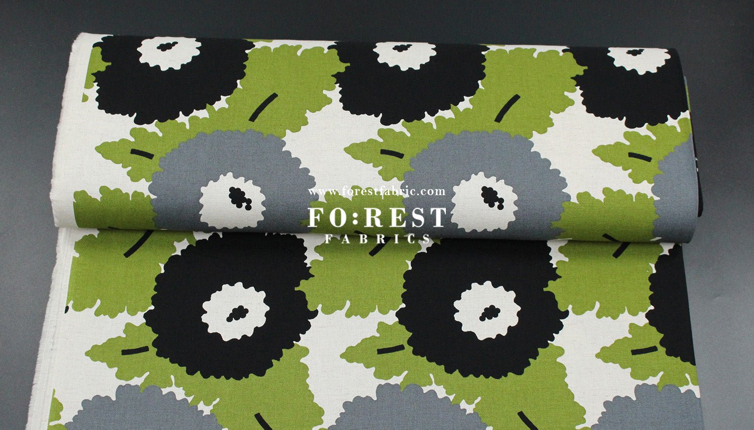 Canvas - Navel Flower fabric Green - FO:REST Fabric 布恩堂Liberty fabrictana lawnjapanese fabricykk zipper