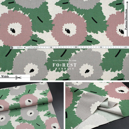 Canvas - Navel Flower fabric Pink - FO:REST Fabric 布恩堂Liberty fabrictana lawnjapanese fabricykk zipper
