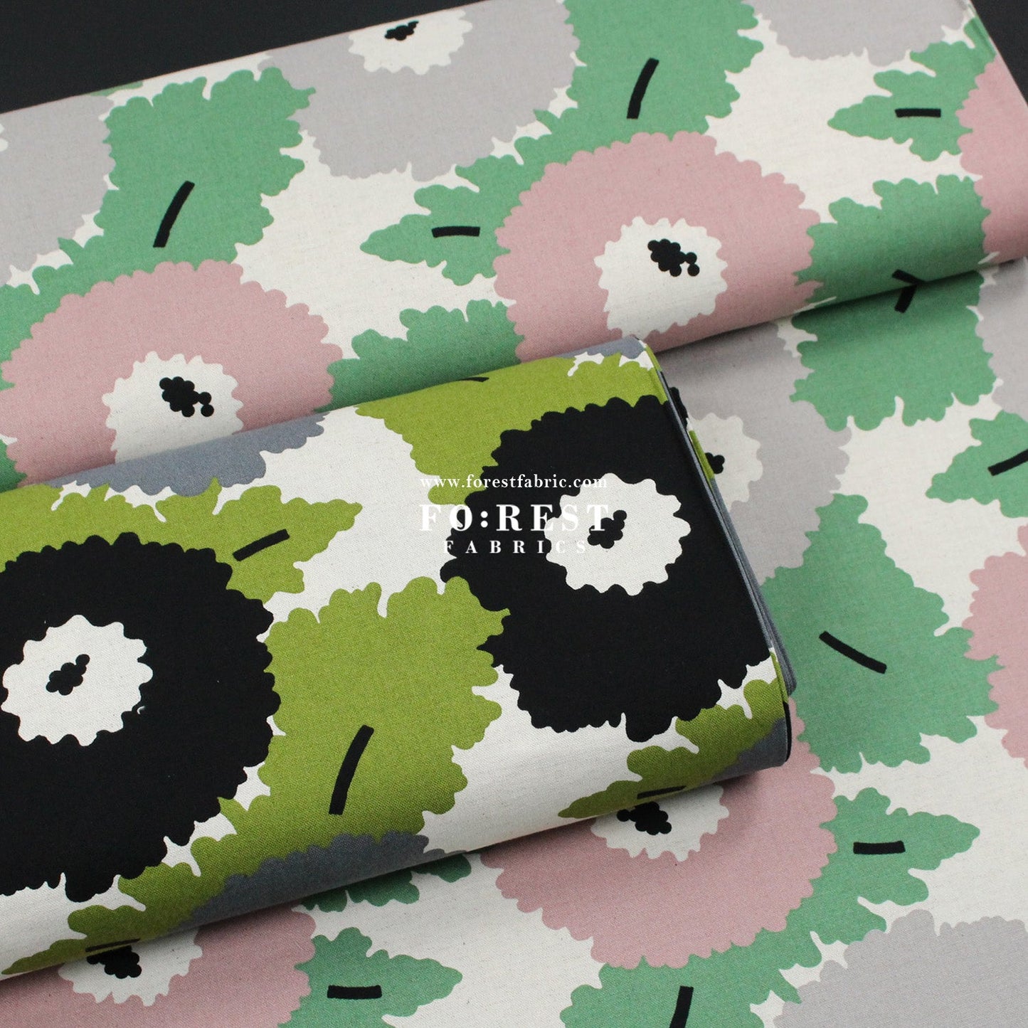 Canvas - Navel Flower fabric Pink - FO:REST Fabric 布恩堂Liberty fabrictana lawnjapanese fabricykk zipper