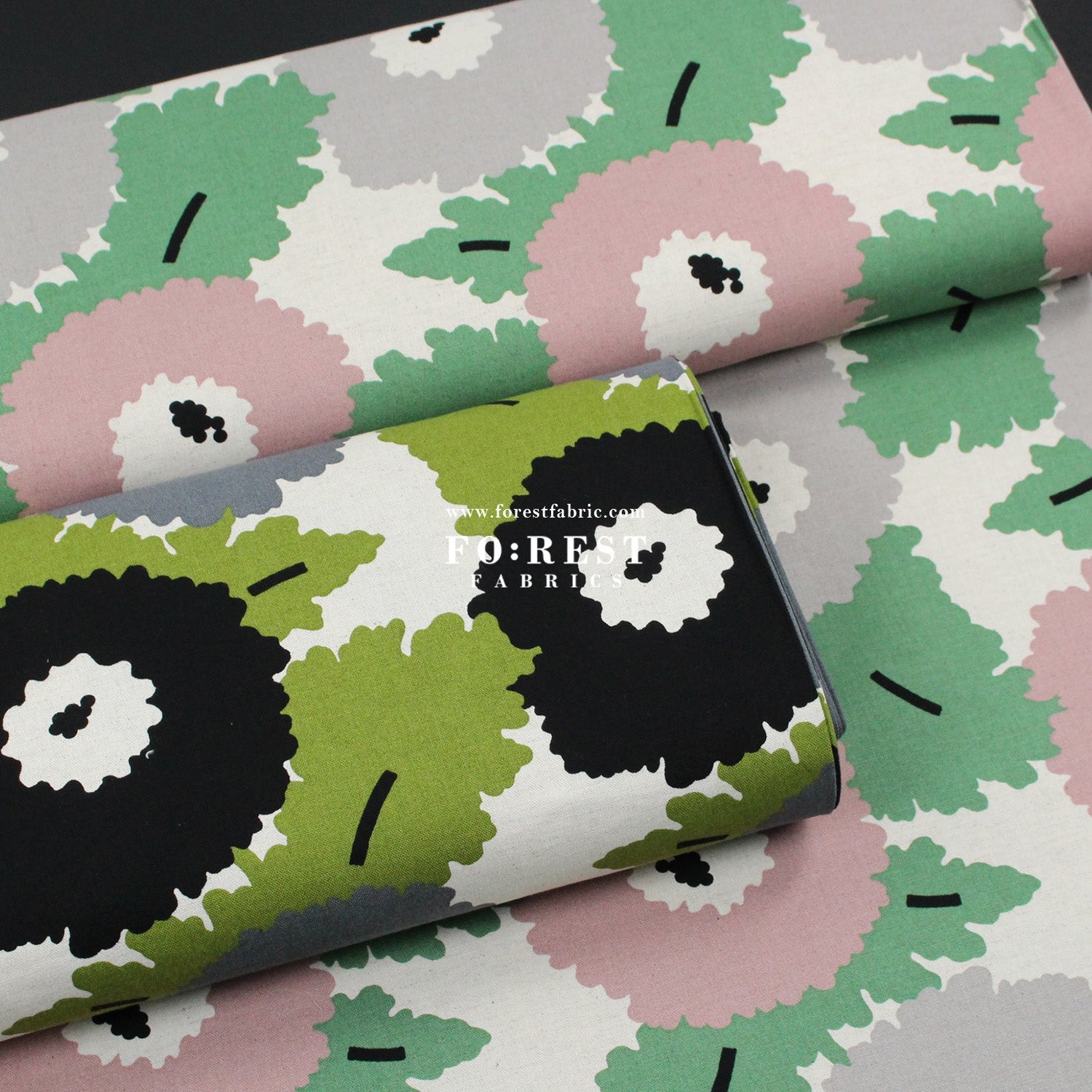 Canvas - Navel Flower fabric Pink - FO:REST Fabric 布恩堂Liberty fabrictana lawnjapanese fabricykk zipper