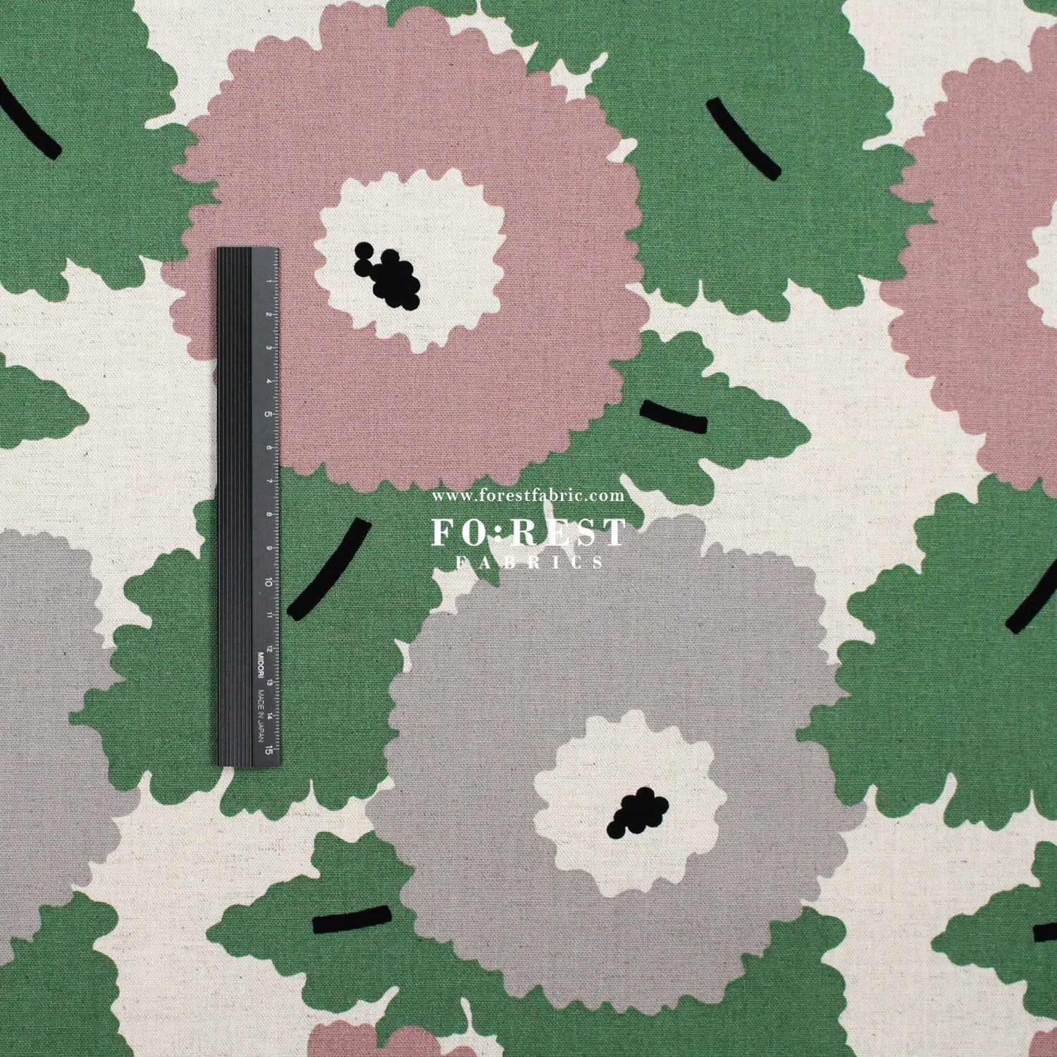 Canvas - Navel Flower fabric Pink - FO:REST Fabric 布恩堂Liberty fabrictana lawnjapanese fabricykk zipper