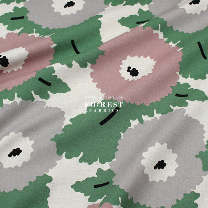 Canvas - Navel Flower fabric Pink - FO:REST Fabric 布恩堂Liberty fabrictana lawnjapanese fabricykk zipper