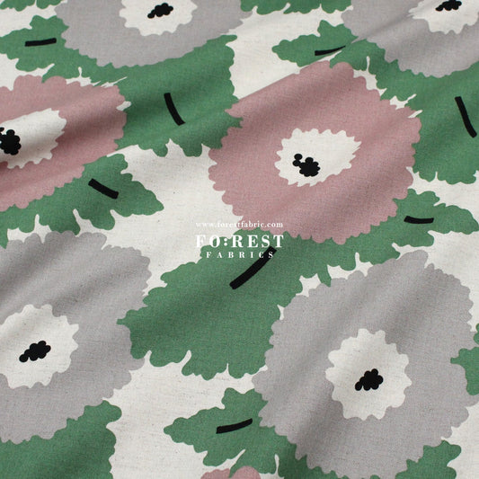 Canvas - Navel Flower fabric Pink - FO:REST Fabric 布恩堂Liberty fabrictana lawnjapanese fabricykk zipper