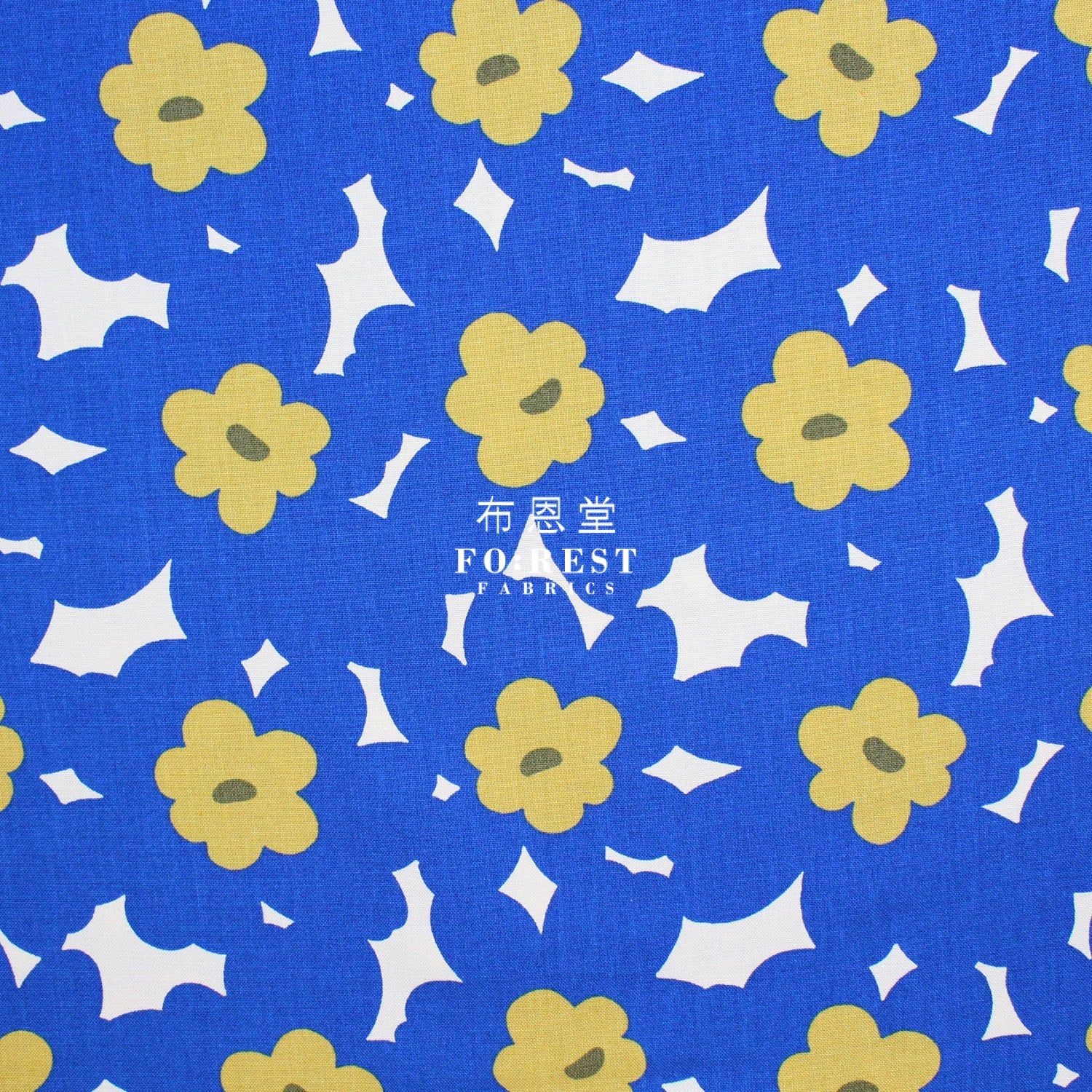 Canvas - Rubia argyi fabric Blue - FO:REST Fabric 布恩堂Liberty fabrictana lawnjapanese fabricykk zipper