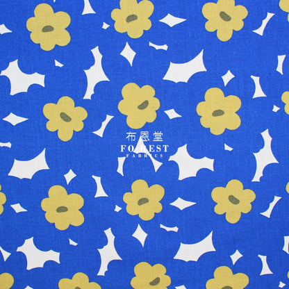 Canvas - Rubia argyi fabric Blue - FO:REST Fabric 布恩堂Liberty fabrictana lawnjapanese fabricykk zipper