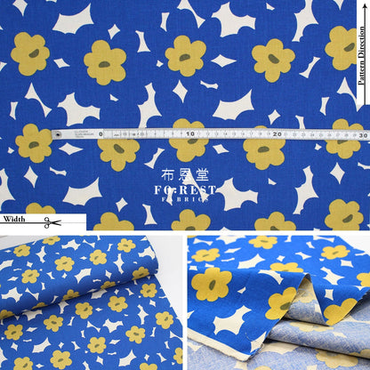 Canvas - Rubia argyi fabric Blue - FO:REST Fabric 布恩堂Liberty fabrictana lawnjapanese fabricykk zipper