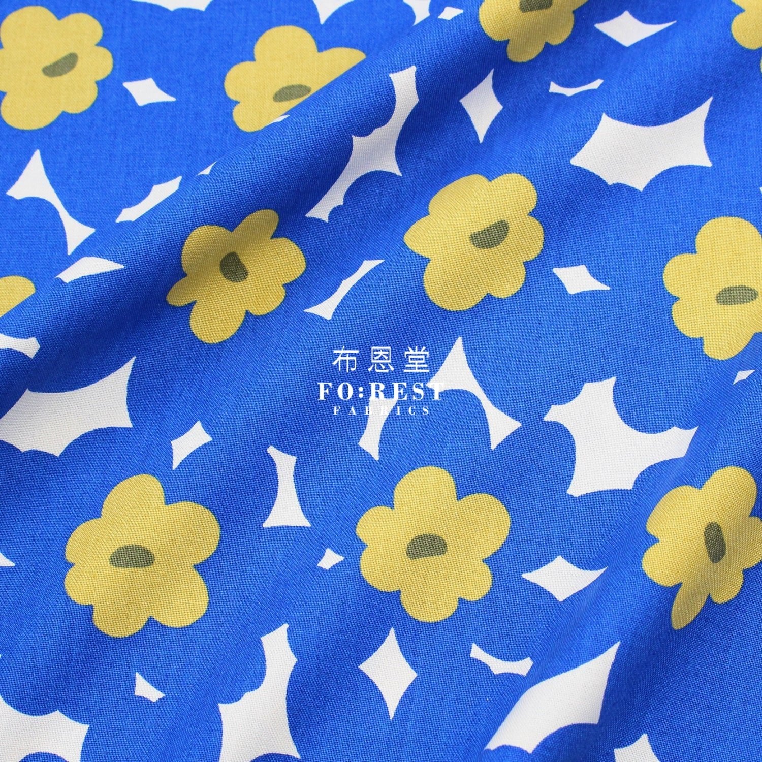 Canvas - Rubia argyi fabric Blue - FO:REST Fabric 布恩堂Liberty fabrictana lawnjapanese fabricykk zipper