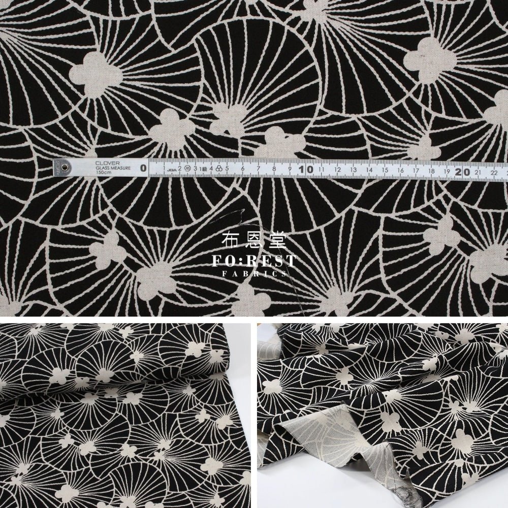 Canvas - shell fabric Black - FO:REST Fabric 布恩堂Liberty fabrictana lawnjapanese fabricykk zipper