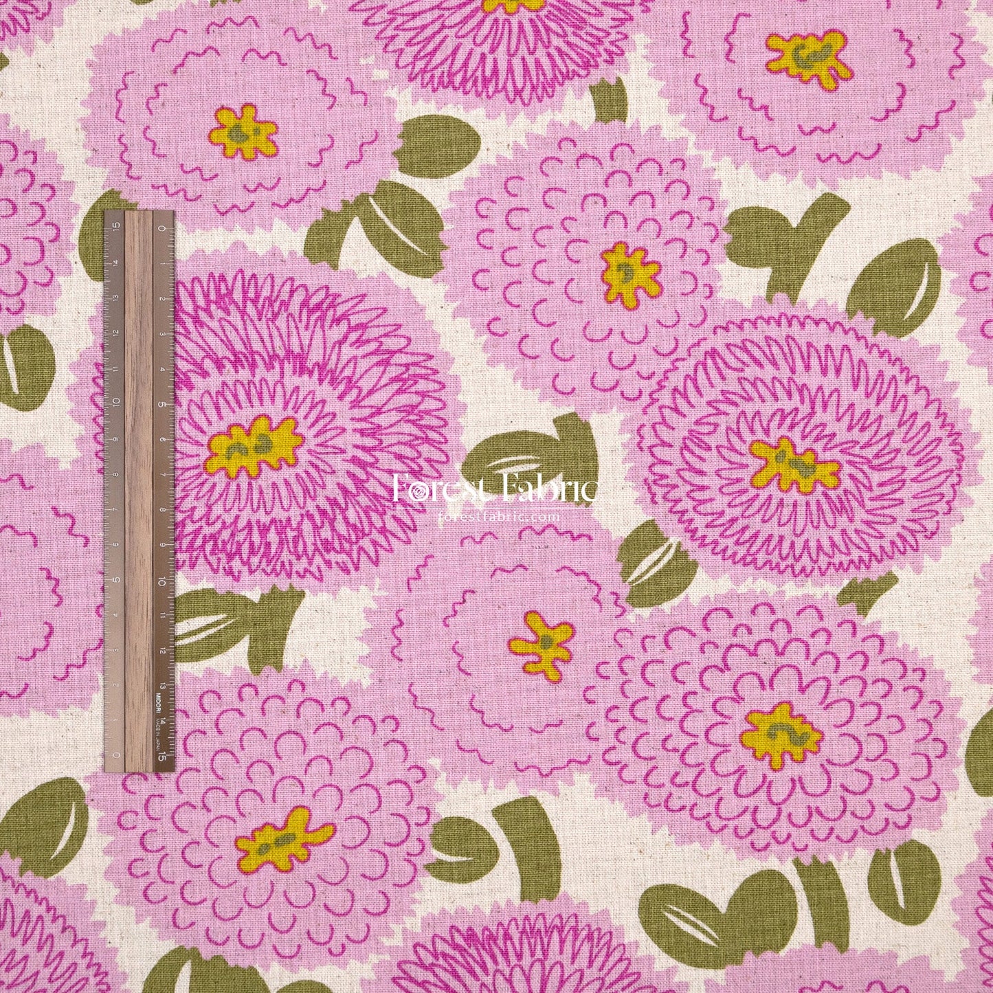 Canvas - The Giant Dahlia flower fabric - FO:REST Fabric 布恩堂Liberty fabrictana lawnjapanese fabricykk zipper