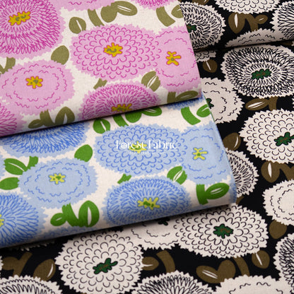 Canvas - The Giant Dahlia flower fabric - FO:REST Fabric 布恩堂Liberty fabrictana lawnjapanese fabricykk zipper