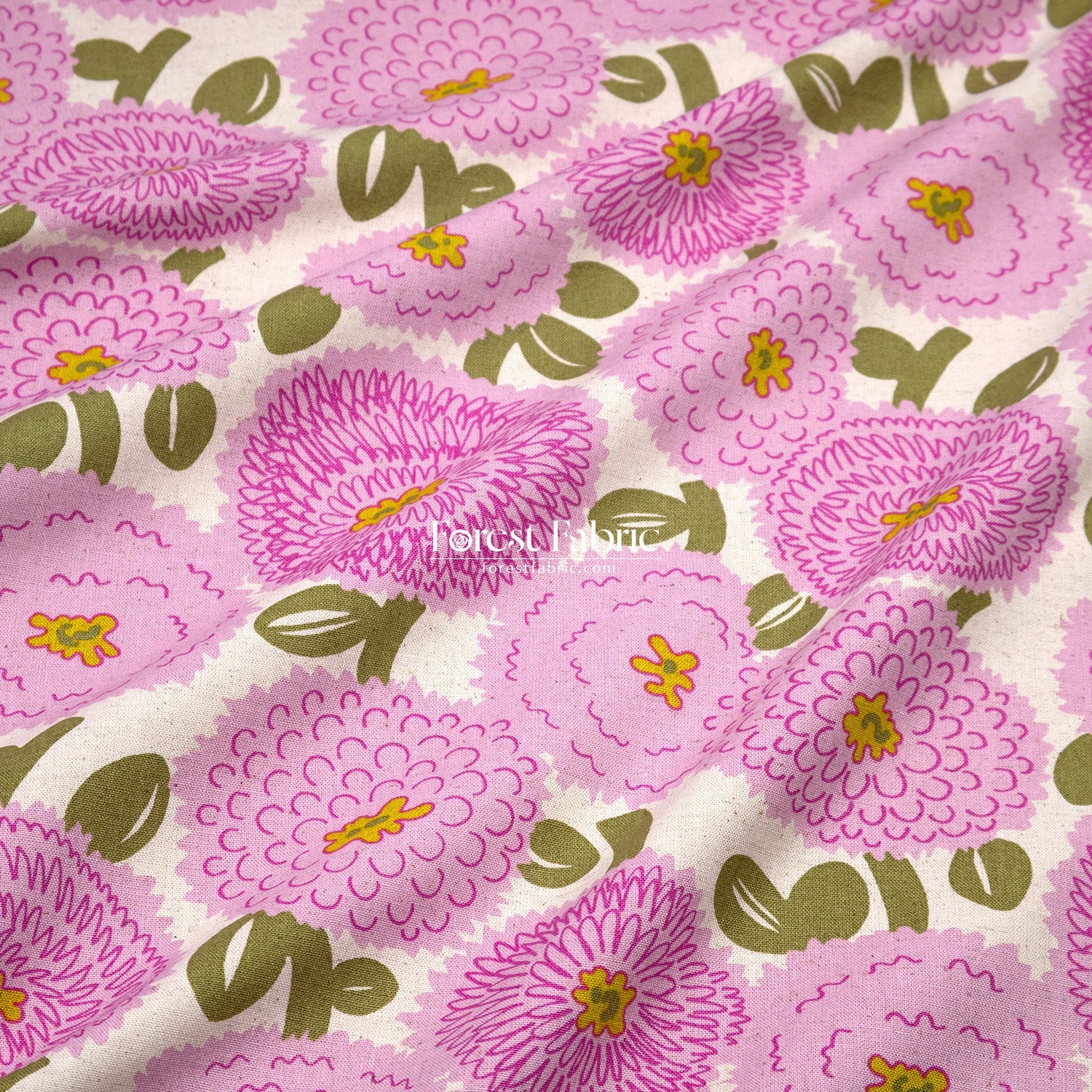 Canvas - The Giant Dahlia flower fabric - FO:REST Fabric 布恩堂Liberty fabrictana lawnjapanese fabricykk zipper