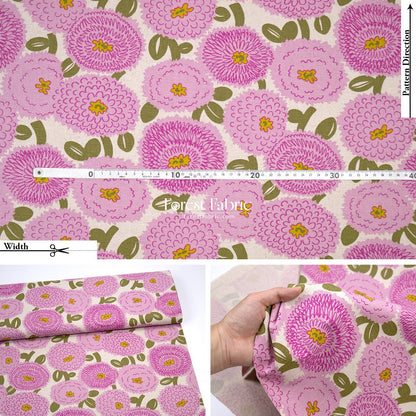 Canvas - The Giant Dahlia flower fabric - FO:REST Fabric 布恩堂Liberty fabrictana lawnjapanese fabricykk zipper