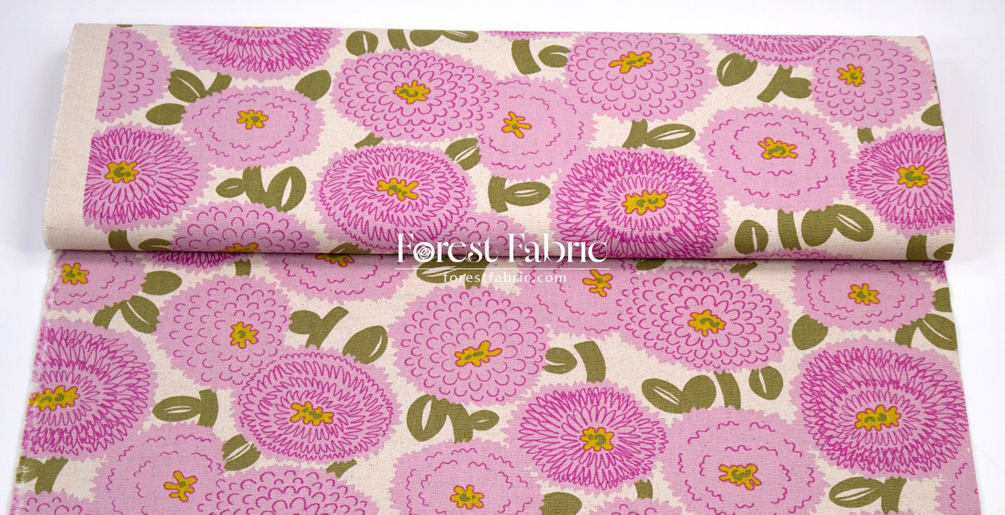 Canvas - The Giant Dahlia flower fabric - FO:REST Fabric 布恩堂Liberty fabrictana lawnjapanese fabricykk zipper