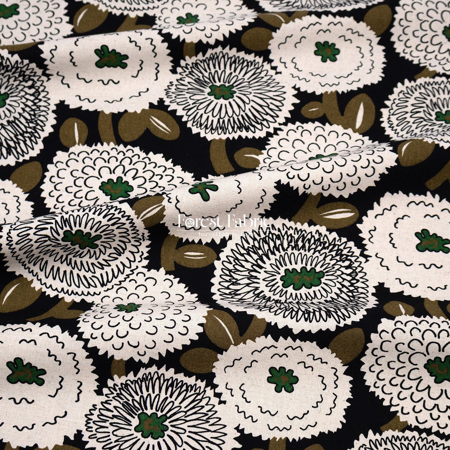 Canvas - The Giant Dahlia flower fabric - FO:REST Fabric 布恩堂Liberty fabrictana lawnjapanese fabricykk zipper