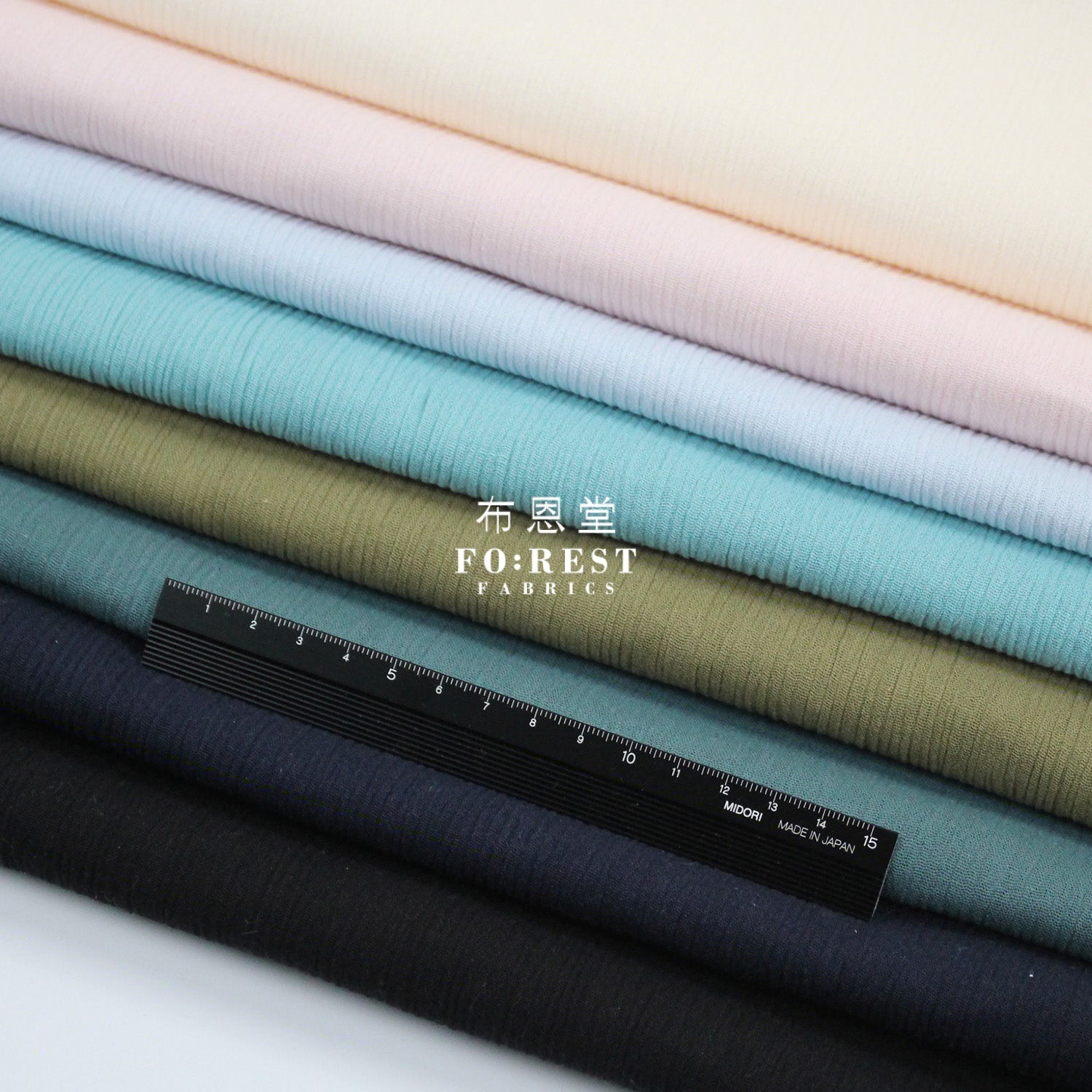 Chizimi Cotton - Solid fabric 高島縮 - FO:REST Fabric 布恩堂Liberty fabrictana lawnjapanese fabricykk zipper