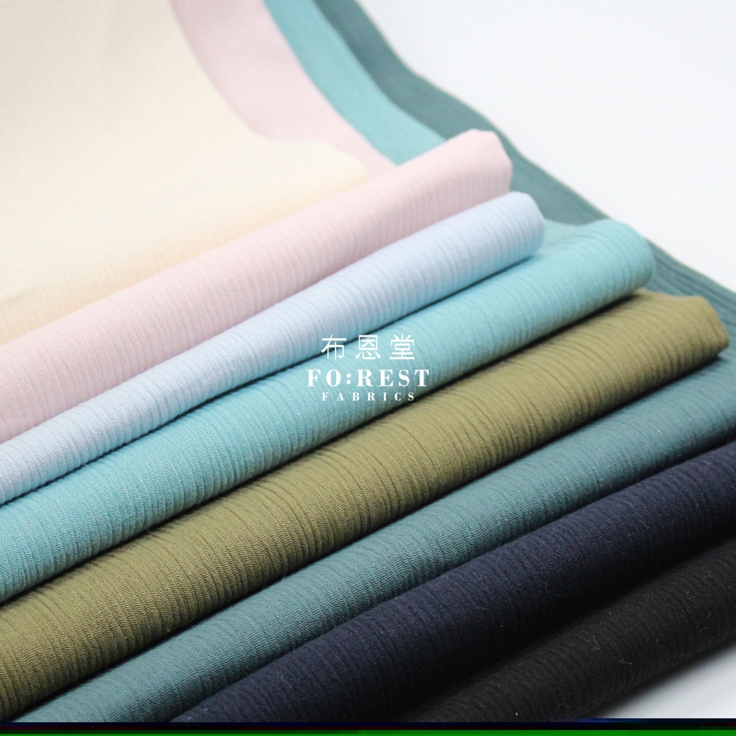 Chizimi Cotton - Solid fabric 高島縮 - FO:REST Fabric 布恩堂Liberty fabrictana lawnjapanese fabricykk zipper