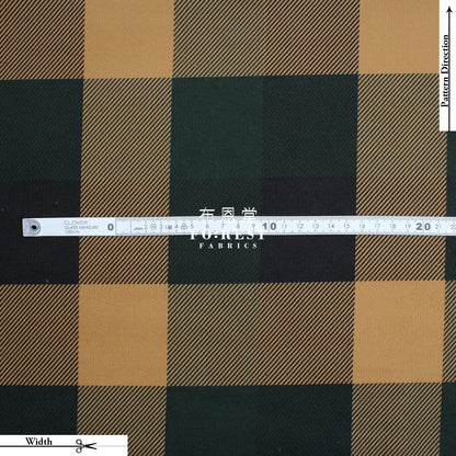 Corduroy - Check Fabric Brownpine燈芯絨 100%Brushed Cotton