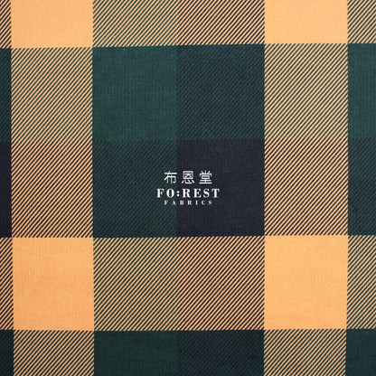 Corduroy - Check fabric BrownPine燈芯絨 - FO:REST Fabric 布恩堂Liberty fabrictana lawnjapanese fabricykk zipper