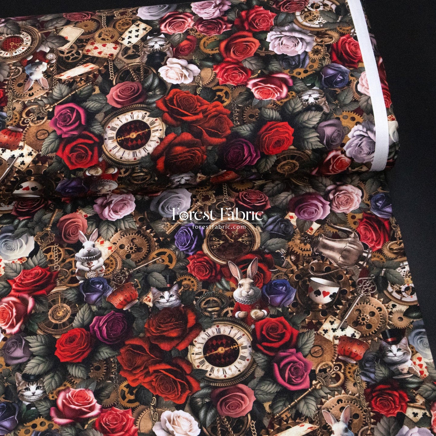 cotton - Alice in Wonderland 275cm Wide Width fabric - FO:REST Fabric 布恩堂Liberty fabrictana lawnjapanese fabricykk zipper