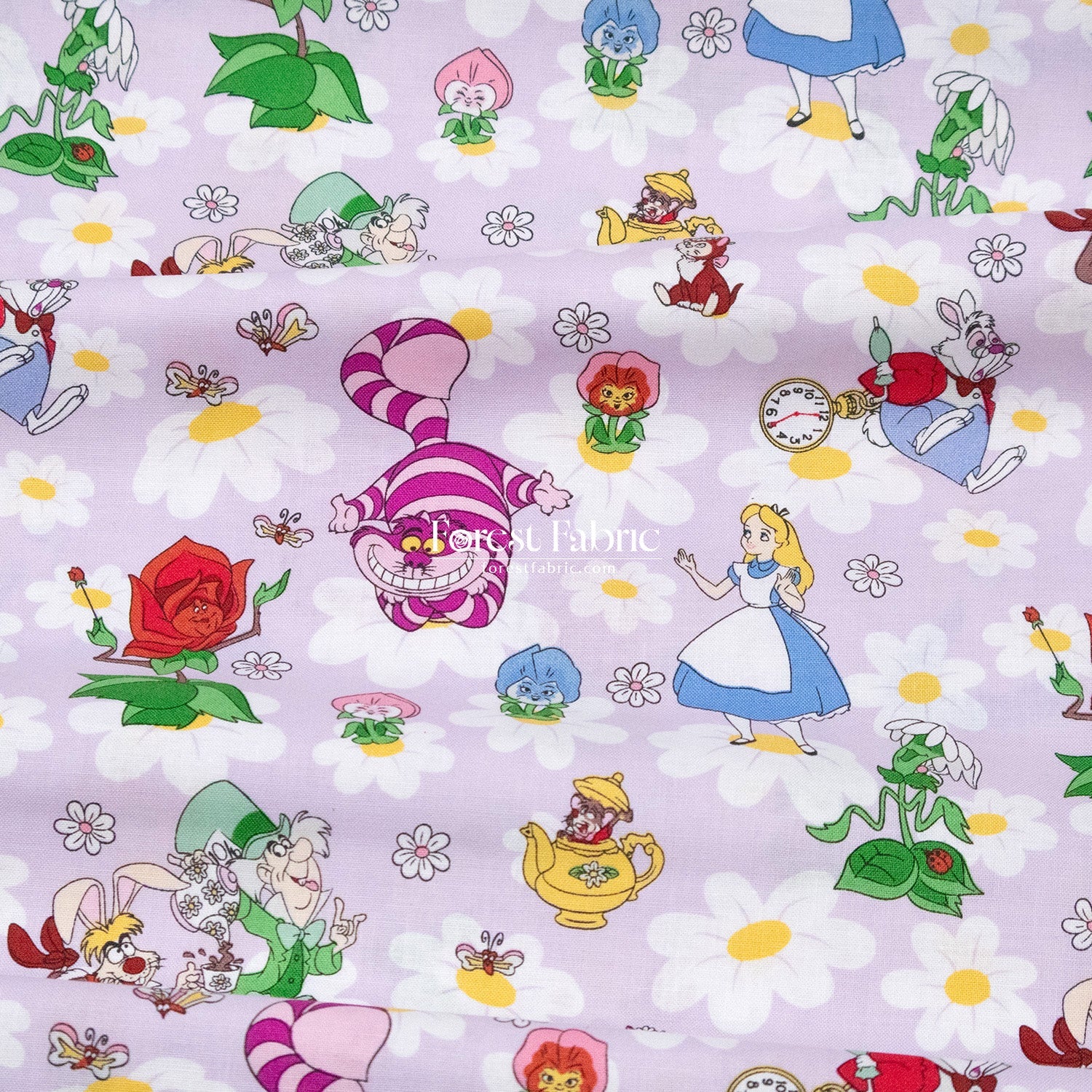 cotton - Alice in Wonderland fabric - FO:REST Fabric 布恩堂Liberty fabrictana lawnjapanese fabricykk zipper