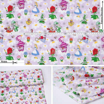 cotton - Alice in Wonderland fabric - FO:REST Fabric 布恩堂Liberty fabrictana lawnjapanese fabricykk zipper