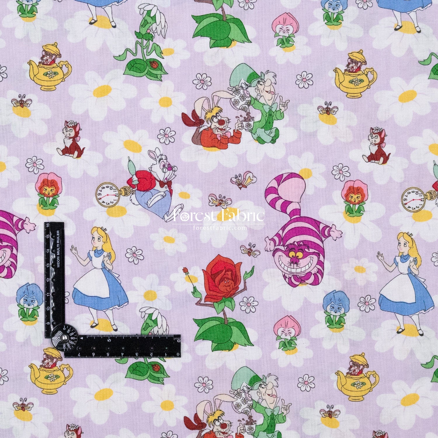 cotton - Alice in Wonderland fabric - FO:REST Fabric 布恩堂Liberty fabrictana lawnjapanese fabricykk zipper