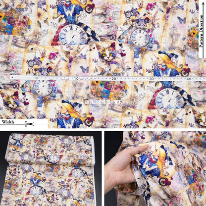 cotton - Alice in Wonderland fabric - FO:REST Fabric 布恩堂Liberty fabrictana lawnjapanese fabricykk zipper