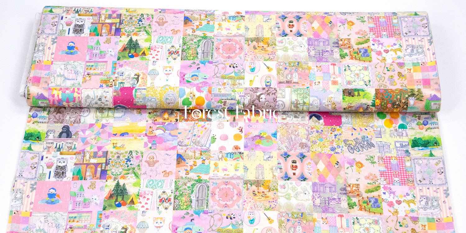 cotton - Anniversary Patchwork fabric - FO:REST Fabric 布恩堂Liberty fabrictana lawnjapanese fabricykk zipper