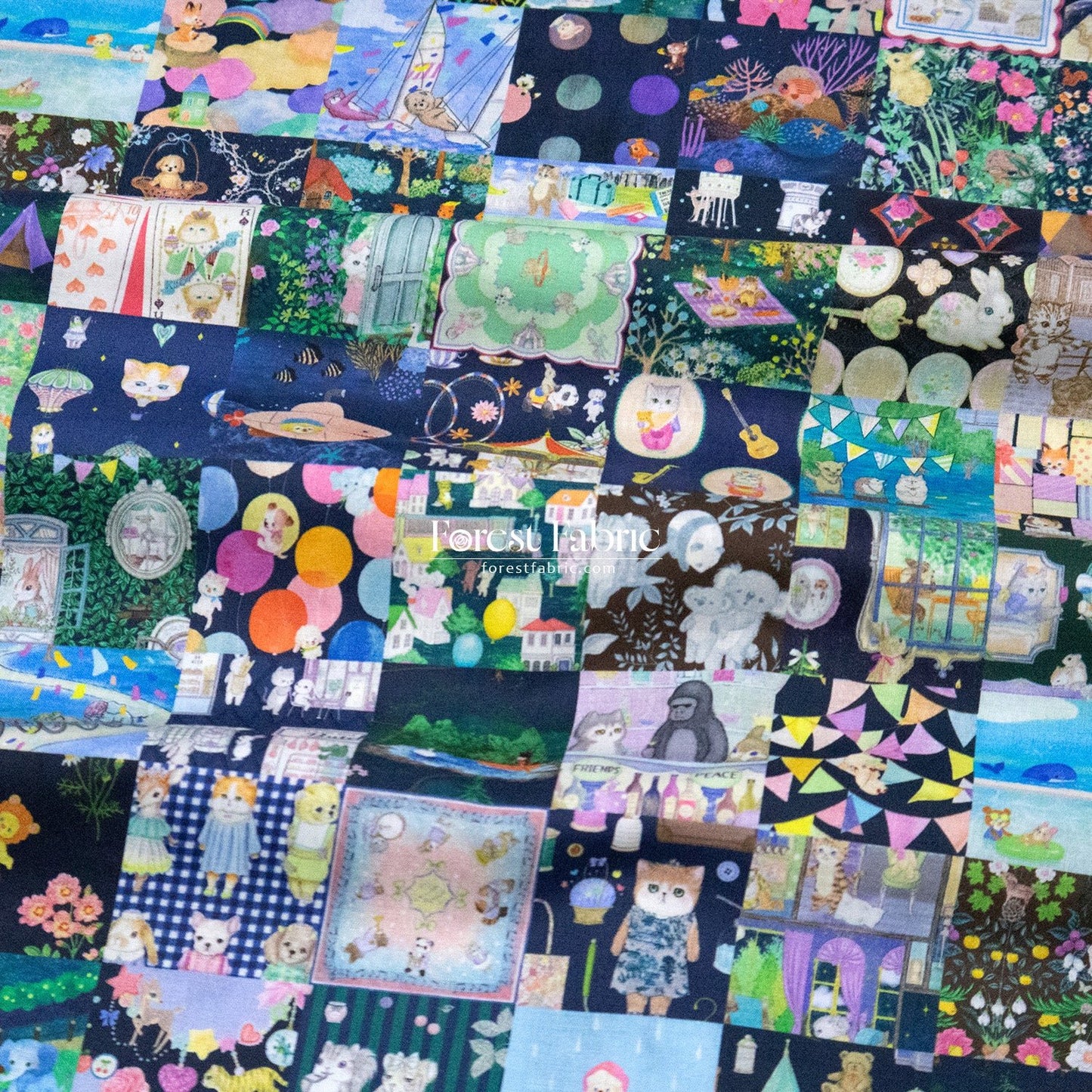 cotton - Anniversary Patchwork fabric - FO:REST Fabric 布恩堂Liberty fabrictana lawnjapanese fabricykk zipper