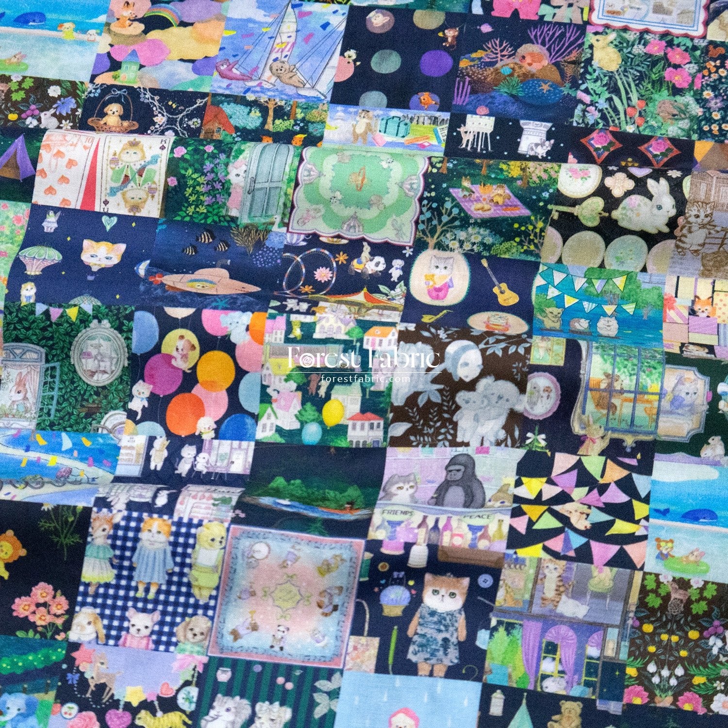 cotton - Anniversary Patchwork fabric - FO:REST Fabric 布恩堂Liberty fabrictana lawnjapanese fabricykk zipper