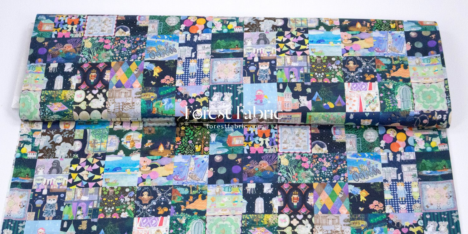 cotton - Anniversary Patchwork fabric - FO:REST Fabric 布恩堂Liberty fabrictana lawnjapanese fabricykk zipper