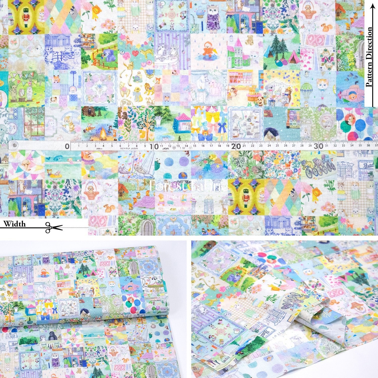 cotton - Anniversary Patchwork fabric - FO:REST Fabric 布恩堂Liberty fabrictana lawnjapanese fabricykk zipper