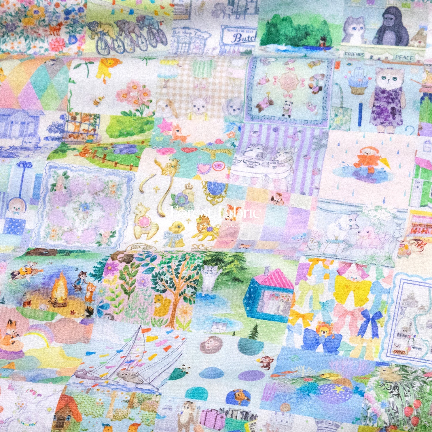 cotton - Anniversary Patchwork fabric - FO:REST Fabric 布恩堂Liberty fabrictana lawnjapanese fabricykk zipper
