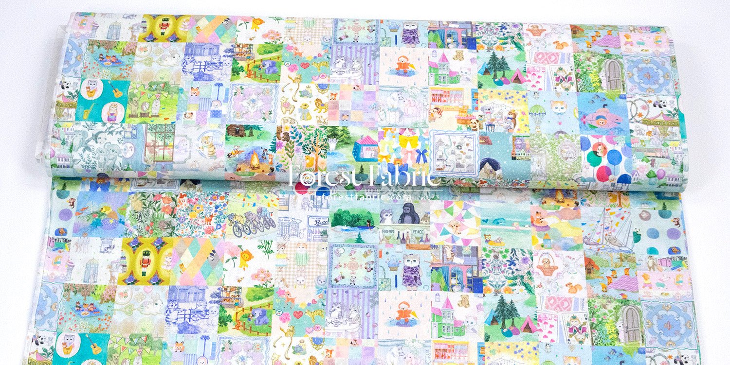 cotton - Anniversary Patchwork fabric - FO:REST Fabric 布恩堂Liberty fabrictana lawnjapanese fabricykk zipper