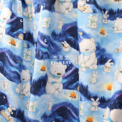 cotton - Arctic Bunnies fabric - FO:REST Fabric 布恩堂Liberty fabrictana lawnjapanese fabricykk zipper