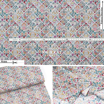 cotton - Art Nouveau Little Forest fabric Gray - FO:REST Fabric 布恩堂Liberty fabrictana lawnjapanese fabricykk zipper