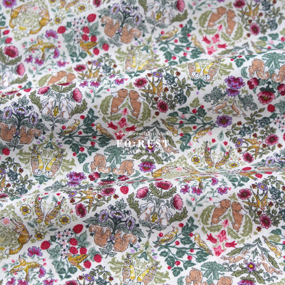 cotton - Art Nouveau Little Forest fabric Natural - FO:REST Fabric 布恩堂Liberty fabrictana lawnjapanese fabricykk zipper