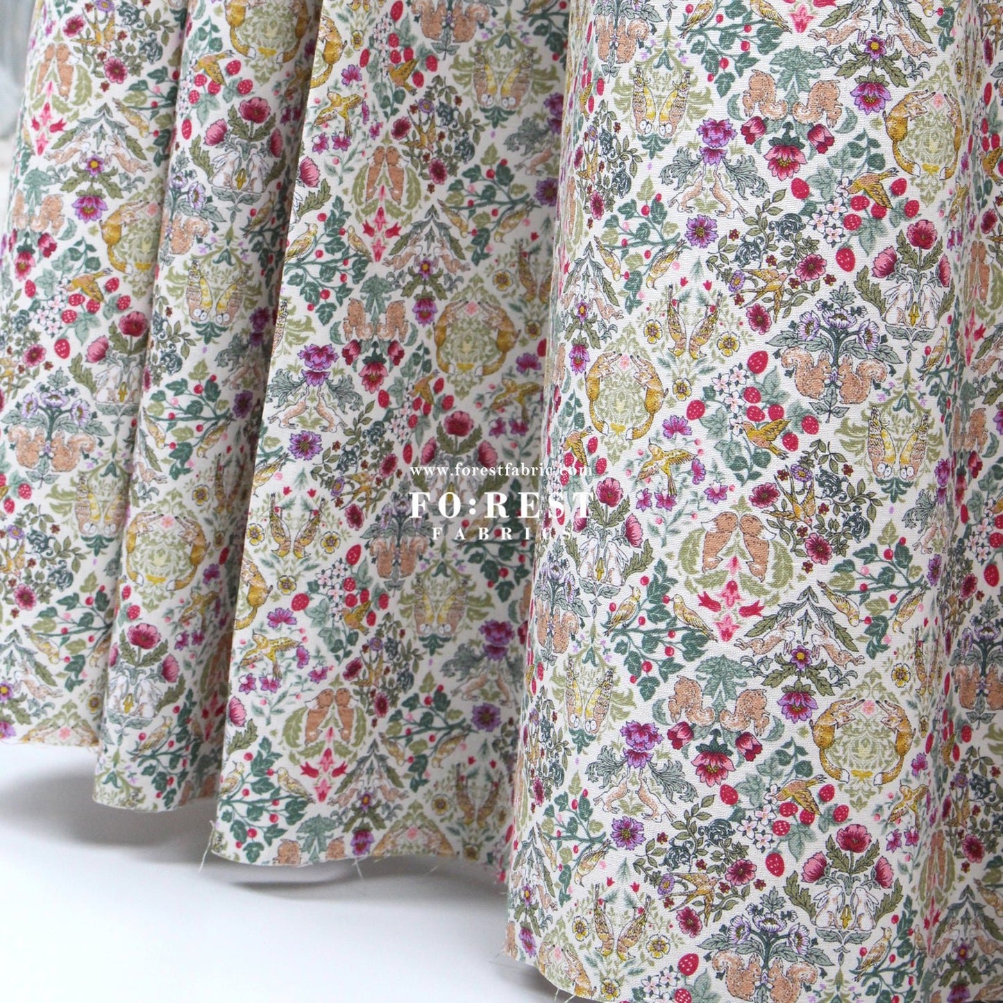 cotton - Art Nouveau Little Forest fabric Natural - FO:REST Fabric 布恩堂Liberty fabrictana lawnjapanese fabricykk zipper