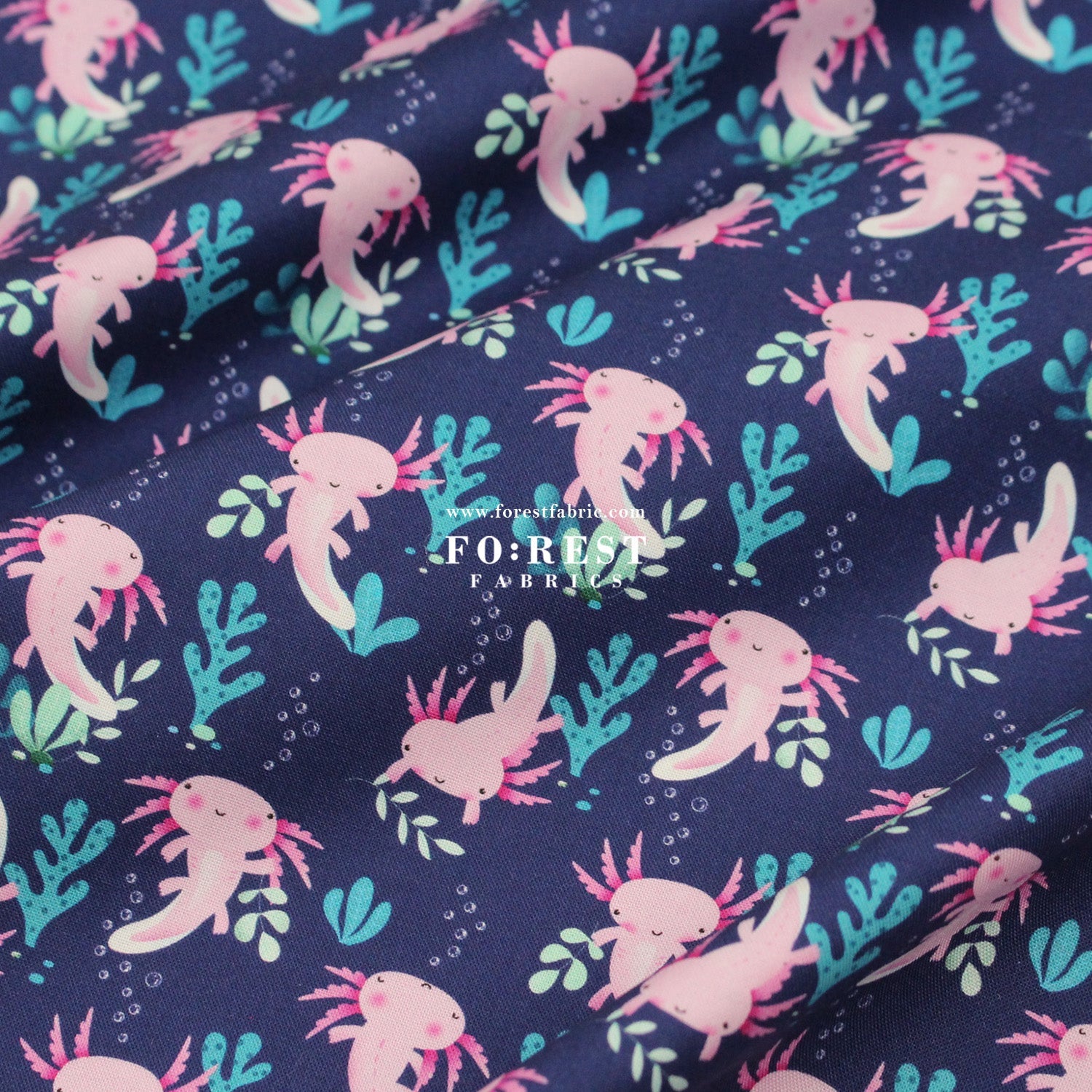 cotton - Axolotls fabric - FO:REST Fabric 布恩堂Liberty fabrictana lawnjapanese fabricykk zipper
