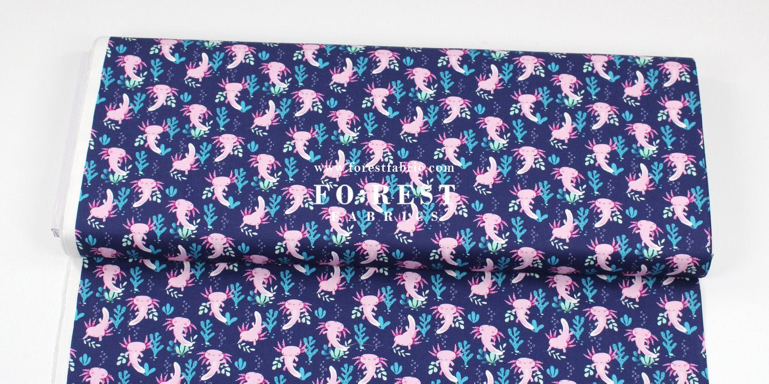cotton - Axolotls fabric - FO:REST Fabric 布恩堂Liberty fabrictana lawnjapanese fabricykk zipper