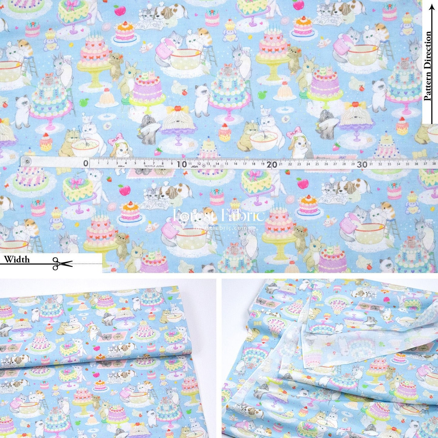 cotton - Baking Cats fabric - FO:REST Fabric 布恩堂Liberty fabrictana lawnjapanese fabricykk zipper