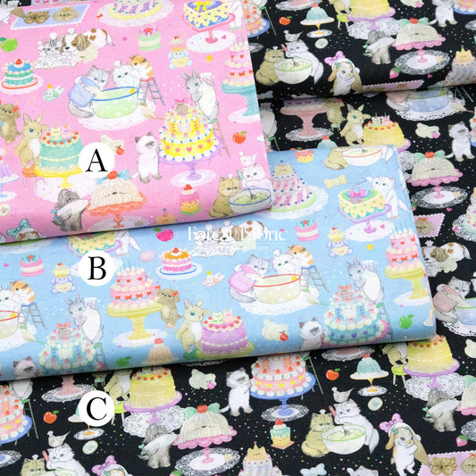 cotton - Baking Cats fabric - FO:REST Fabric 布恩堂Liberty fabrictana lawnjapanese fabricykk zipper