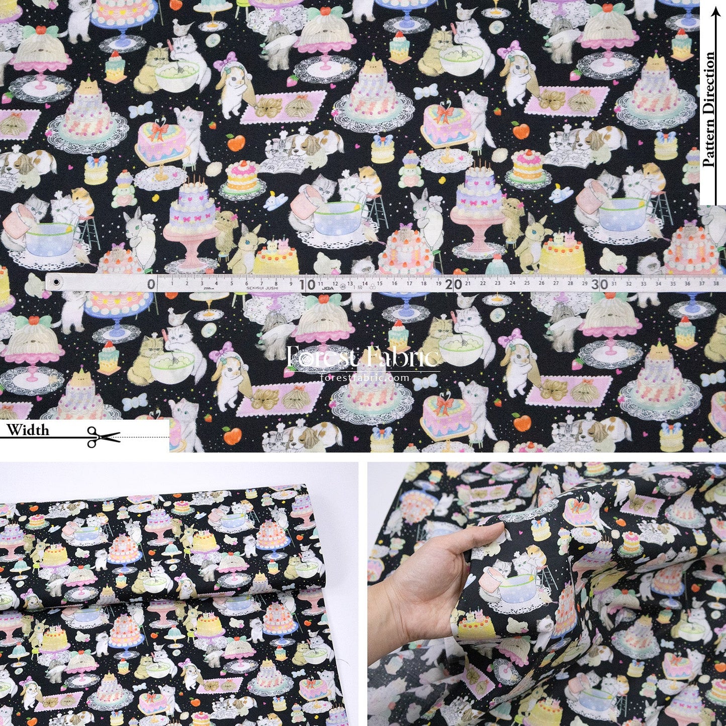cotton - Baking Cats fabric - FO:REST Fabric 布恩堂Liberty fabrictana lawnjapanese fabricykk zipper