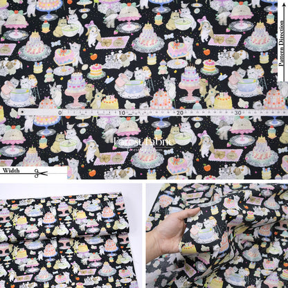 cotton - Baking Cats fabric - FO:REST Fabric 布恩堂Liberty fabrictana lawnjapanese fabricykk zipper