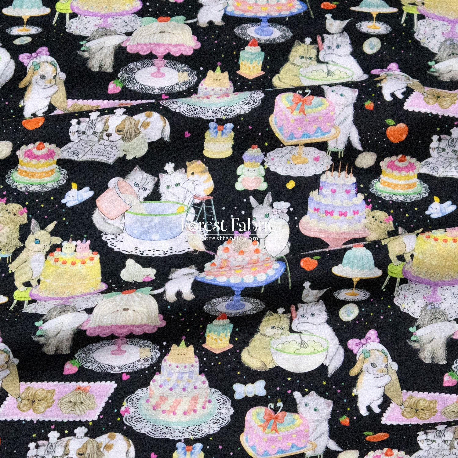 cotton - Baking Cats fabric - FO:REST Fabric 布恩堂Liberty fabrictana lawnjapanese fabricykk zipper