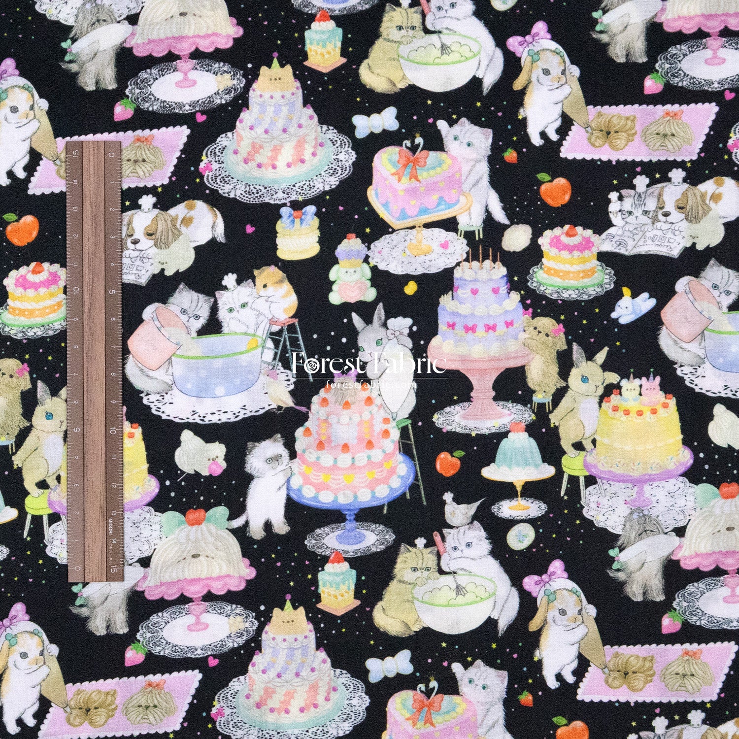 cotton - Baking Cats fabric - FO:REST Fabric 布恩堂Liberty fabrictana lawnjapanese fabricykk zipper