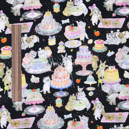 cotton - Baking Cats fabric - FO:REST Fabric 布恩堂Liberty fabrictana lawnjapanese fabricykk zipper