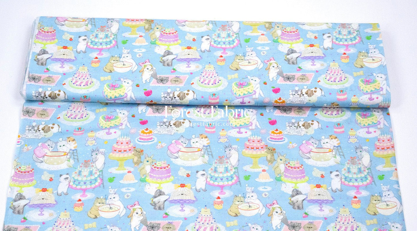 cotton - Baking Cats fabric - FO:REST Fabric 布恩堂Liberty fabrictana lawnjapanese fabricykk zipper