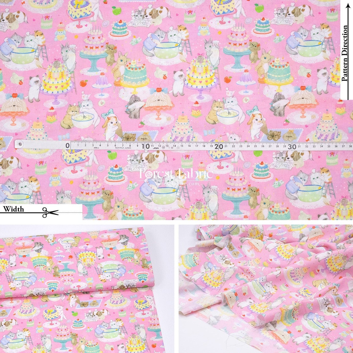 cotton - Baking Cats fabric - FO:REST Fabric 布恩堂Liberty fabrictana lawnjapanese fabricykk zipper