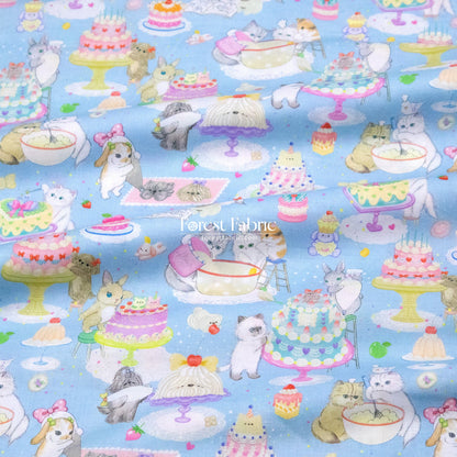 cotton - Baking Cats fabric - FO:REST Fabric 布恩堂Liberty fabrictana lawnjapanese fabricykk zipper